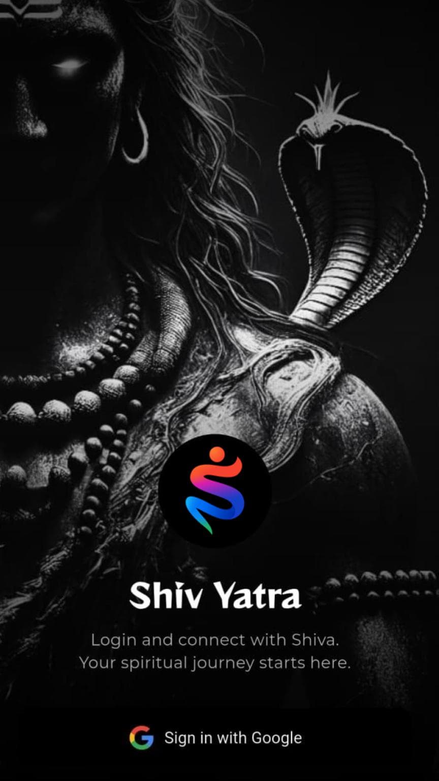 ShivYatra app interface mockup